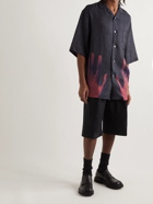 Acne Studios - Rabin Huissen Camp-Collar Printed Linen Shirt - Black