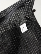 CAYL - Seorak 3 Grid Mesh-Panelled Checked Canvas Messenger Bag