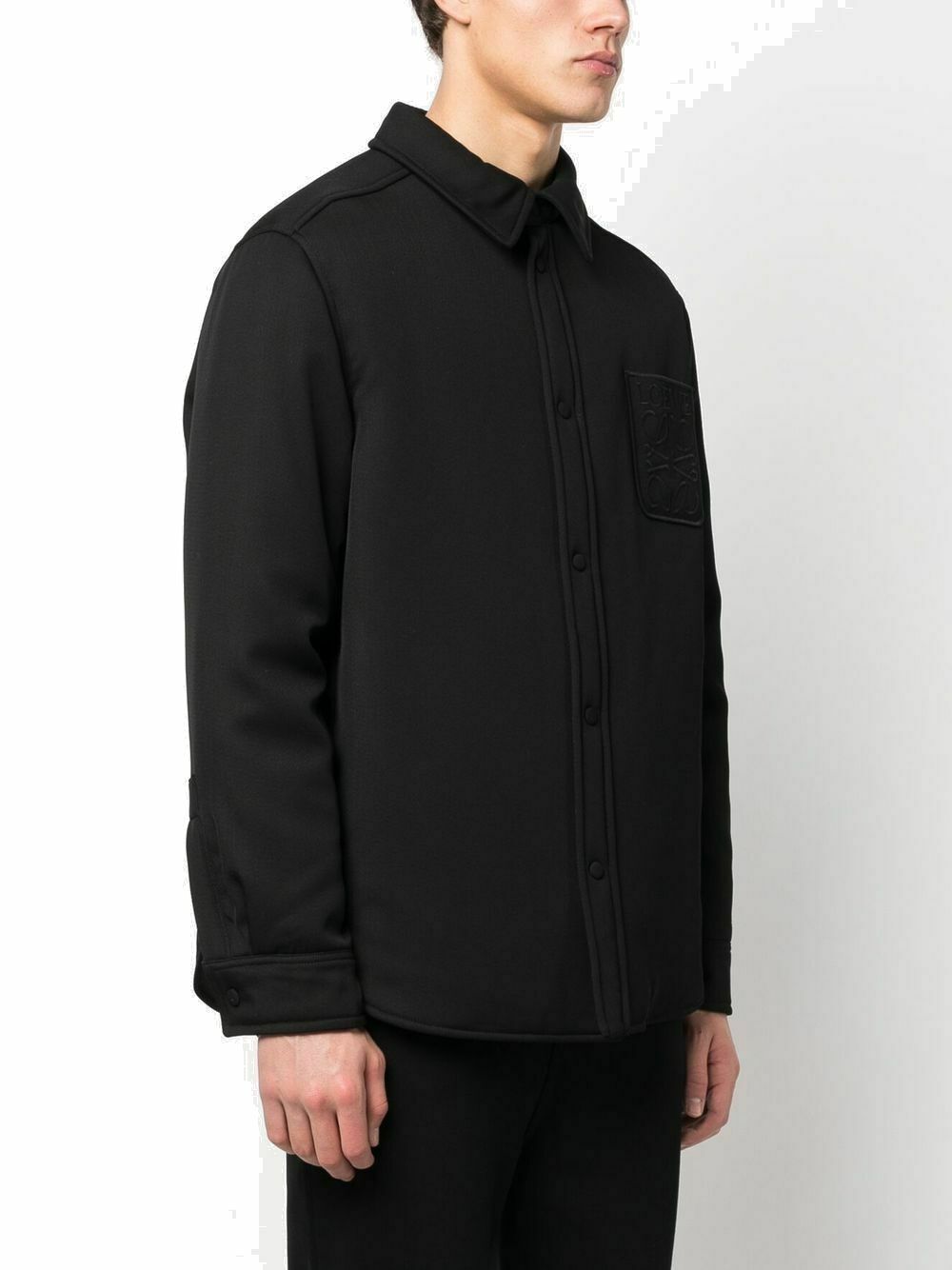 Loewe Shirt Black Satin Fabric