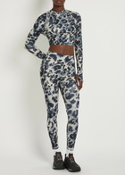 Adidas X Stella Mccartney 7/8 Printed Stretch-jersey Leggings Multicoloured