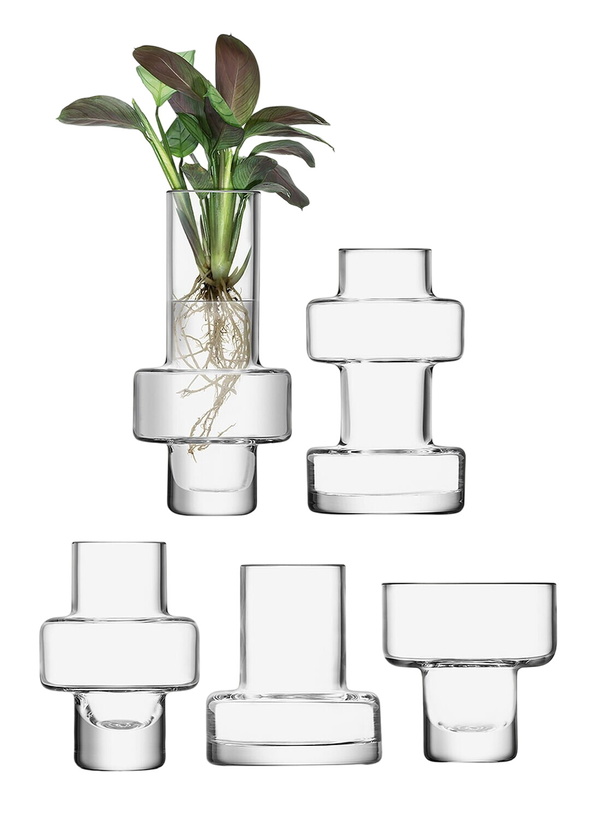 Photo: LSA International Set of Five Metropole Mini Vases