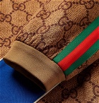 Gucci - Oversized Webbing-Trimmed Logo-Print Tech-Jersey Track Jacket - Men - Brown