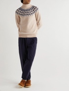 Incotex - Jacquard-Knit Virgin Wool Rollneck Sweater - Neutrals