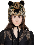Anna Sui Brown Leopard Hat