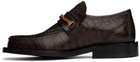 Ernest W. Baker Brown Braided Chain Loafers