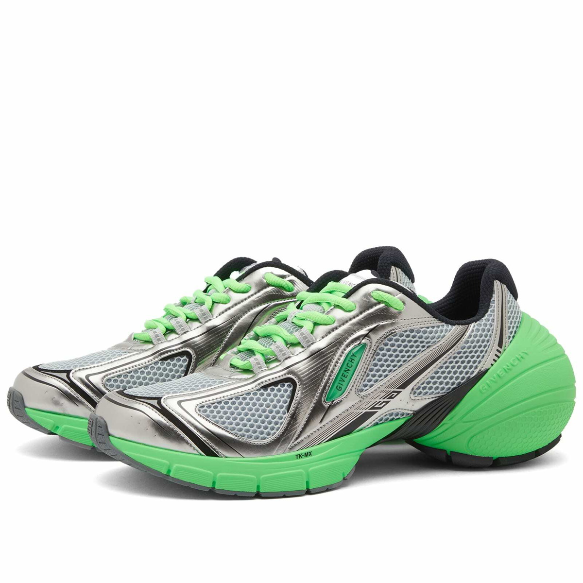 Givenchy Men's TK-MX Runner Sneakers in Green/Silvery Givenchy