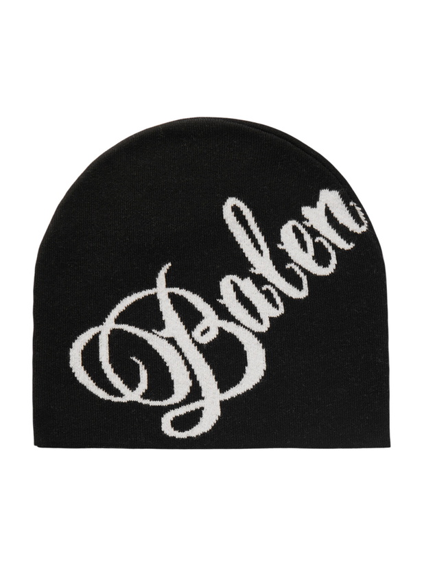 Photo: Balenciaga - Intarsia-Knit Wool-Blend Beanie - Black