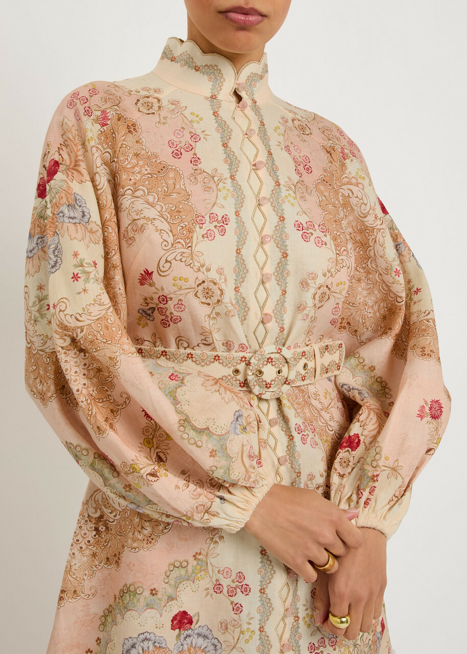 Zimmermann Daylight Printed Linen Mini Dress Multicoloured 1