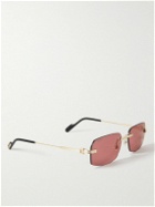 Cartier Eyewear - Frameless Gold-Tone Sunglasses