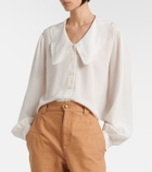 Chloé Scalloped silk shirt