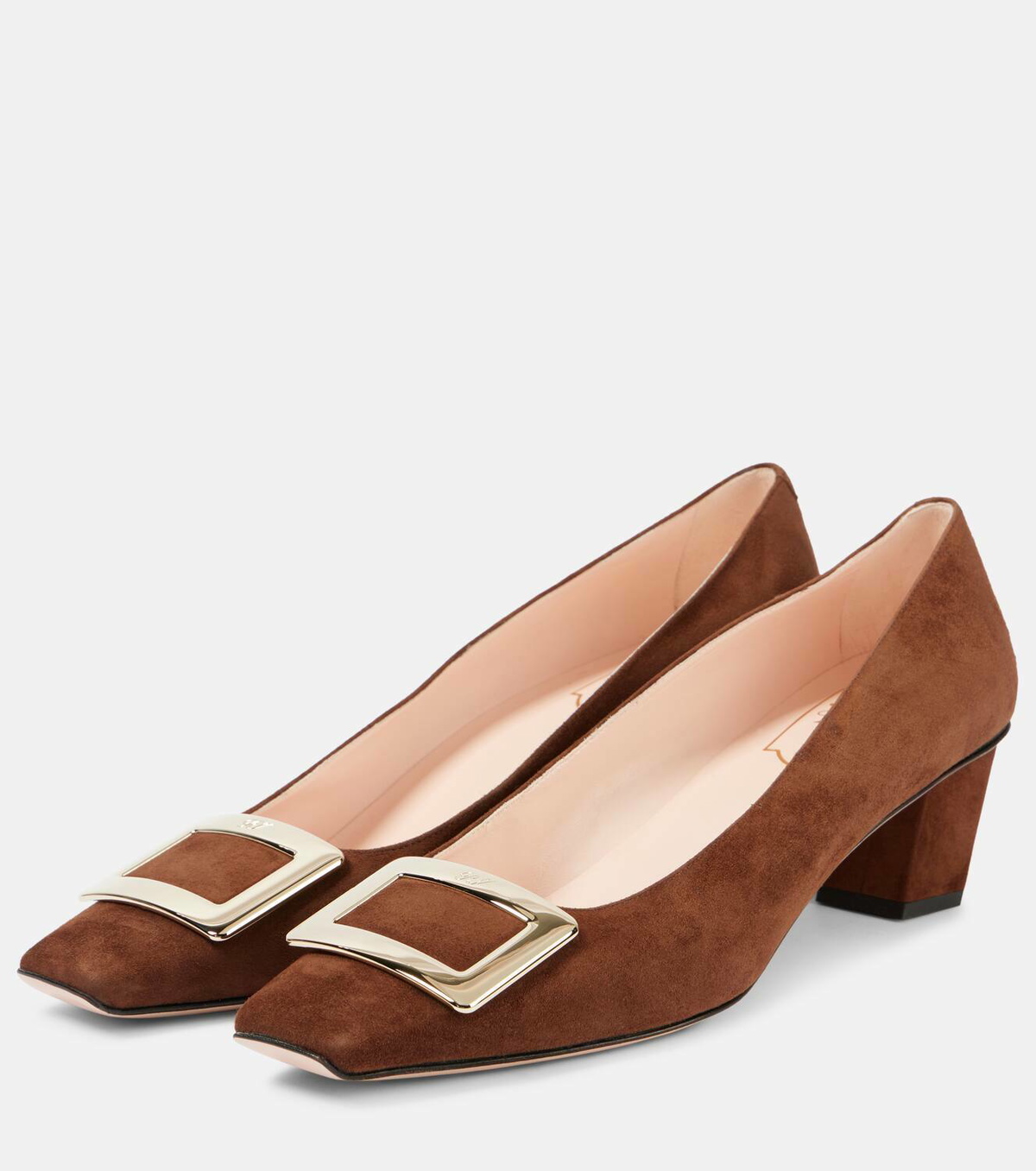 Escarpins Roger Vivier Miss Viv Décolleté En Cuir, Beige Nu, Taille 40.5 - Neuf Avec Boîte