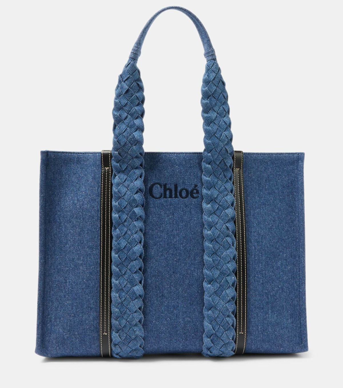 Chloe Medium Woody デニムトートバッグ Chloé Woody Medium denim tote bag Chloe