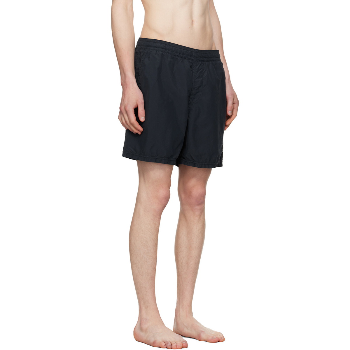 Stone Island Navy B100B09 Brushed Nylon Swim Shorts