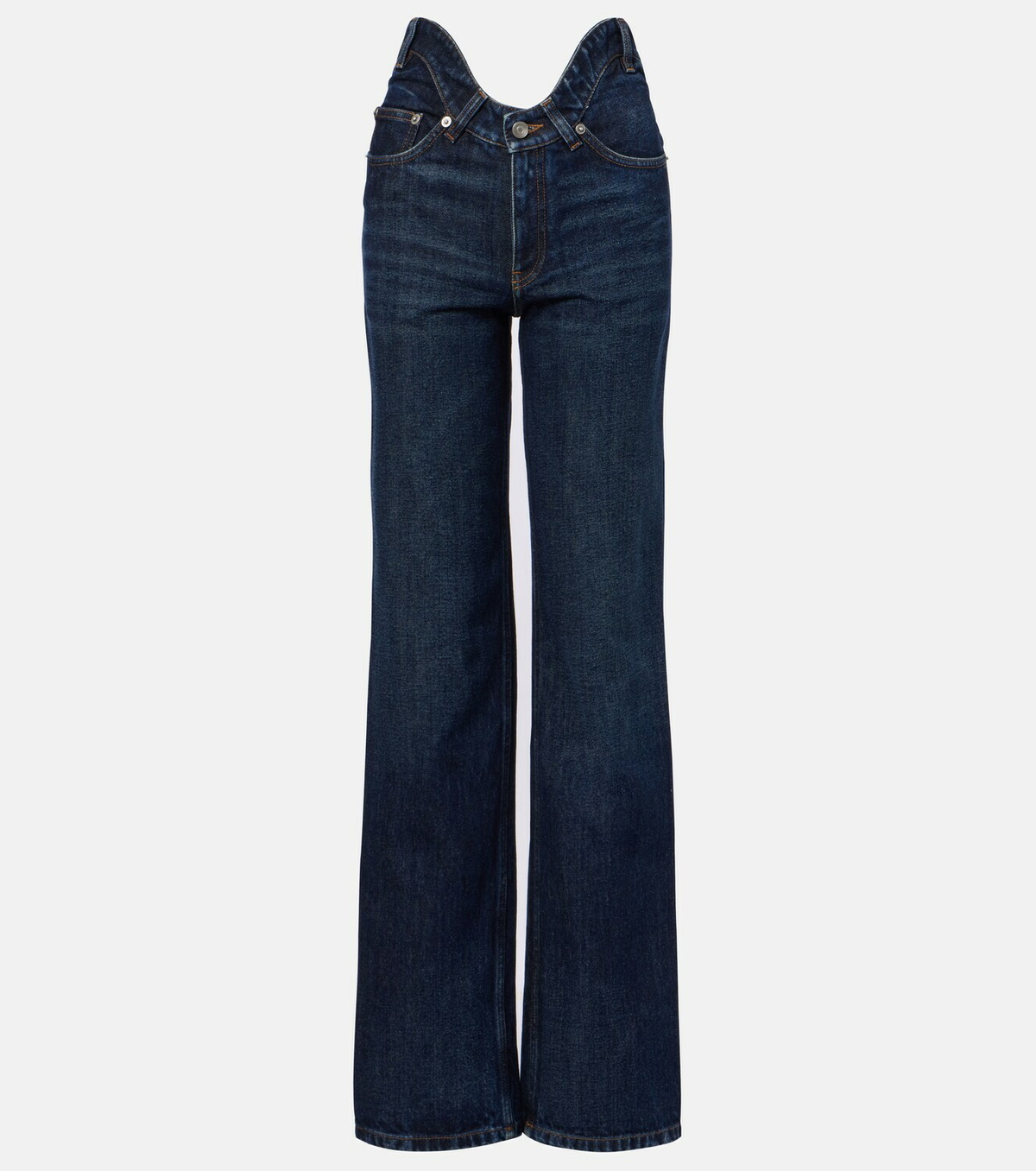 Jean Paul Gaultier Curved bootcut jeans