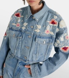 Citizens of Humanity Lena embroidered cropped denim jacket