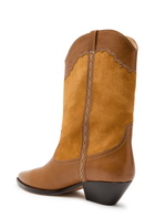 Isabel Marant Duerto Western Panelled Leather Mid-calf Boots Tan