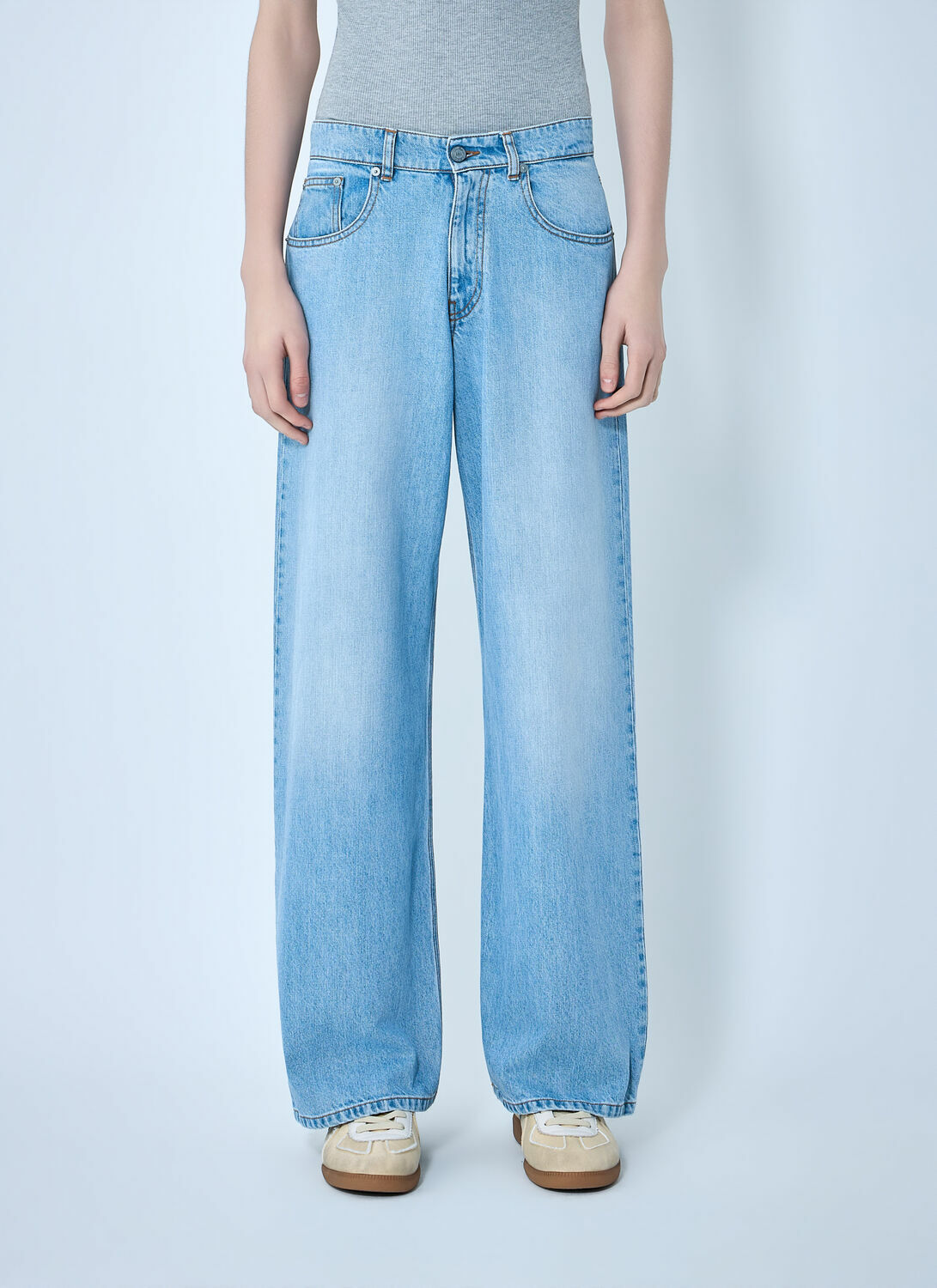 ERL Flared Wide-Leg Jeans
