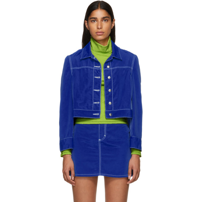 Eckhaus latta clearance cropped denim jacket