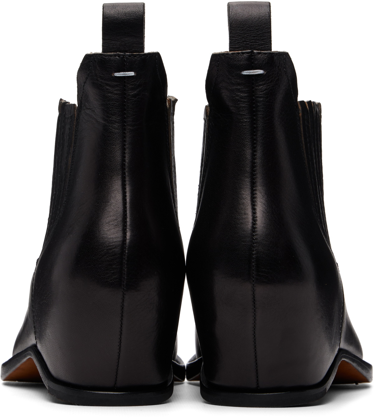 Maison Margiela Black Heel-Less Western Chelsea Boots