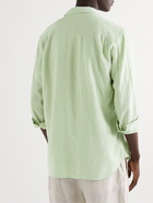 Mr P. - Garment-Dyed Linen-Blend Shirt - Green