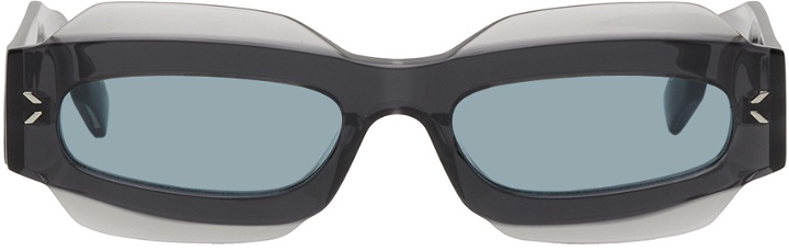 Photo: MCQ Gray Rectangular Sunglasses