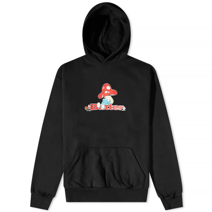 Photo: Butter Goods x The Smurfs Lazy Logo Hoody in Black