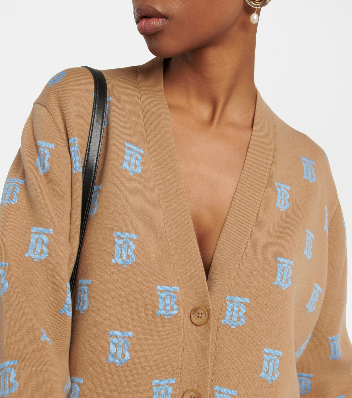 Burberry - TB Monogram wool and silk-blend cardigan Burberry