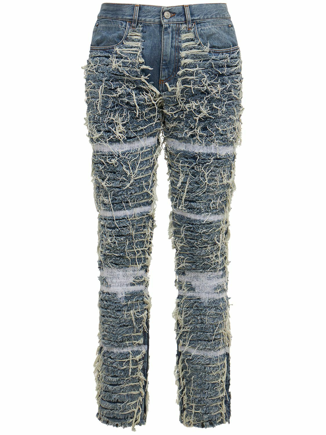 1017 ALYX 9SM - Blackmeans Slim-Fit Distressed Embroidered Denim 