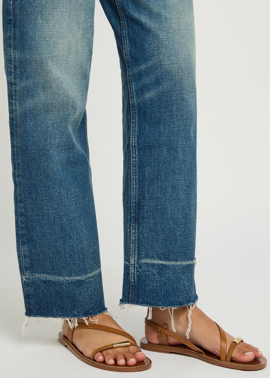 Chloe Matilda Leather Sandals Brown