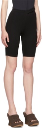 Vejas Black Split Waist Bike Shorts