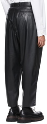 N.Hoolywood Black Synthetic Leather Pants