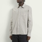 MHL by Margaret Howell Men's Overall Shirt in Off White/Grey/Zest