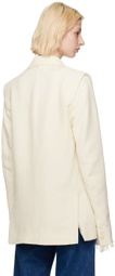 Bianca Saunders Off-White Marble Blazer