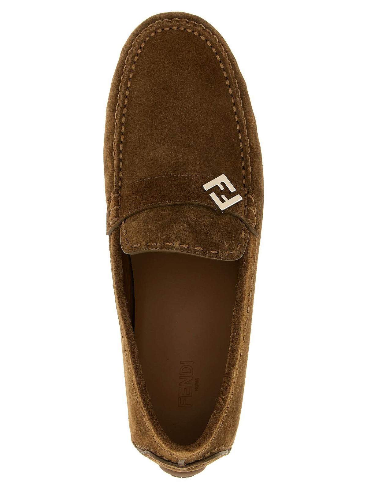 Fendi loafers (drivers) Fendi Leather and fabric driver loafers | The Fashion Square main image 3