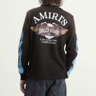 AMIRI Men's Eagle Flames Long Sleeve T-Shirt in Black