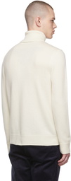 Ralph Lauren Purple Label Off-White Bear Patch Turtleneck