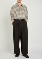 Studio Nicholson Pleated Wide-leg Trousers Brown