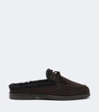 Yves Salomon Shearling-lined suede mules