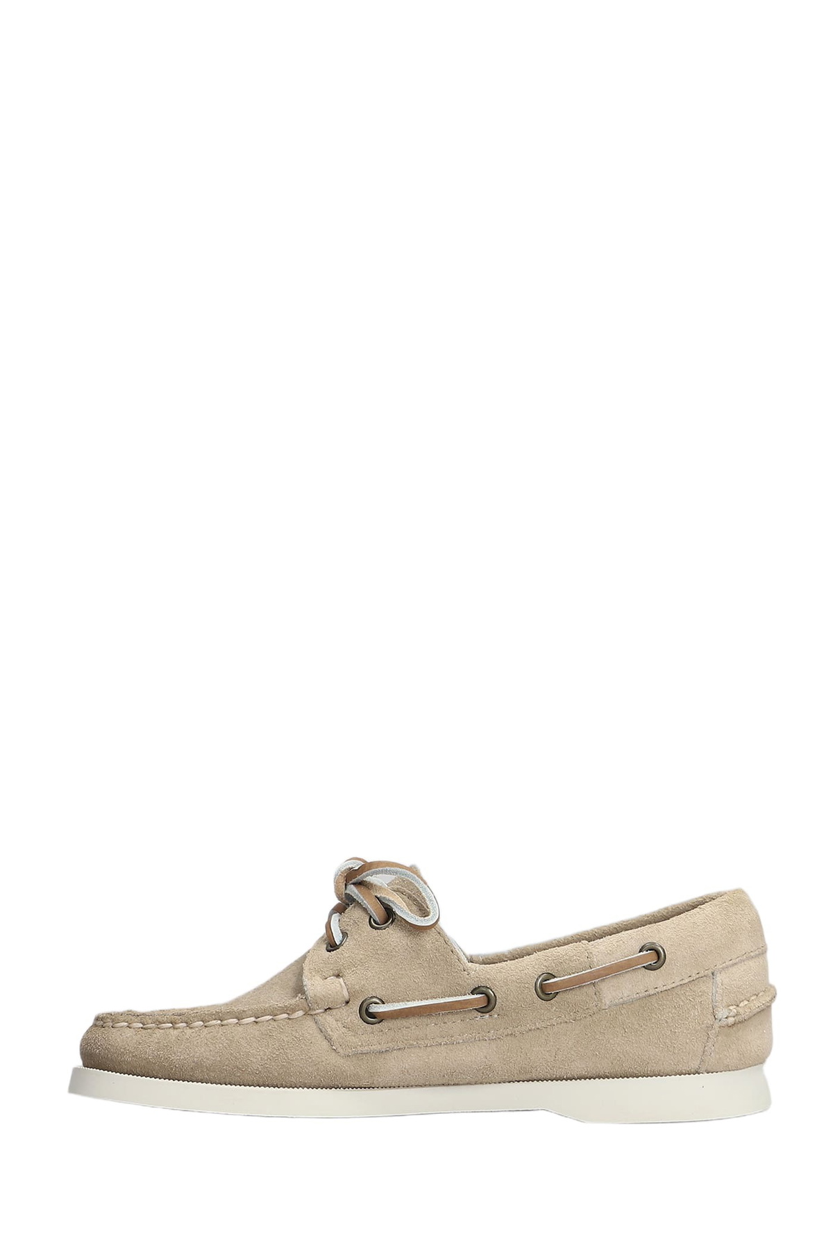 Sebago Portland Flesh Out Loafers In Taupe Suede