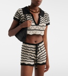 Bananhot Kim crochet cotton-blend shorts