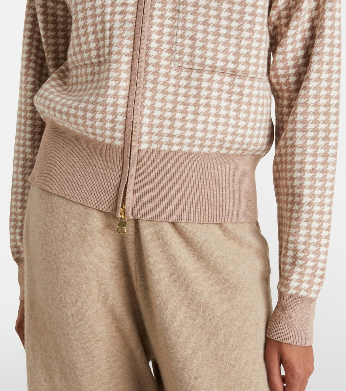 Varley Ablett houndstooth jacquard jacket