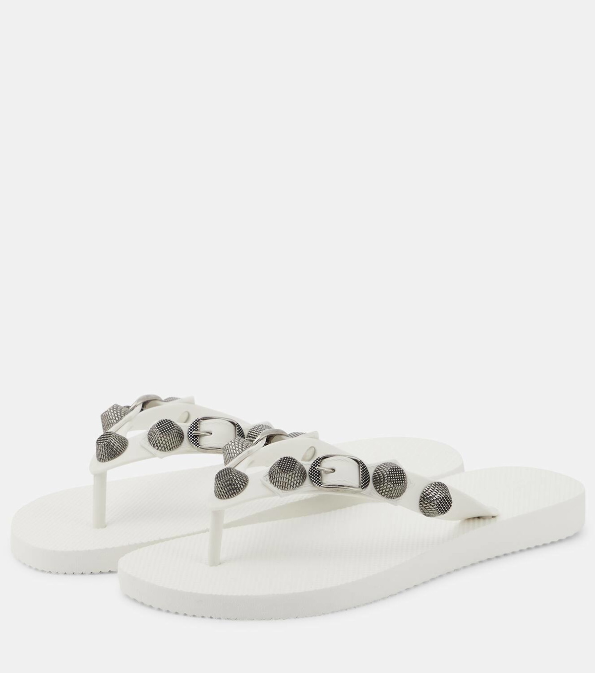 サンダル Balenciaga Sandals Balenciaga Blue Leather Studded Wedge Slingback Sandals 37.5
