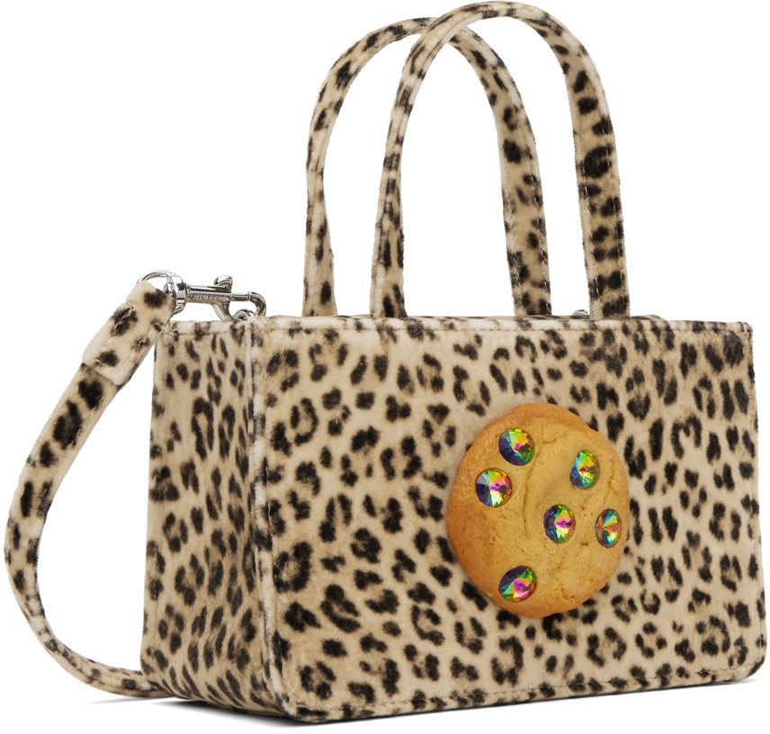 Puppets and Puppets Black & Tan Small Jeweled Cookie Bag