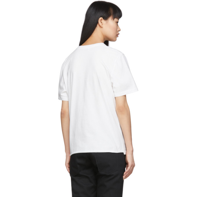 ★関税込★SAINT LAURENT★LOGO HEART SHORT SLEEVE T SHIRT Saint Laurent Blue and White Short Sleeve Tee with Heart Design