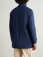 Brunello Cucinelli - Shearling-Trimmed Shell Parka - Blue