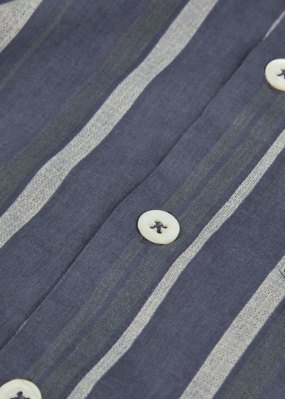 Smr Days Enamorados Striped Cotton Shirt Navy