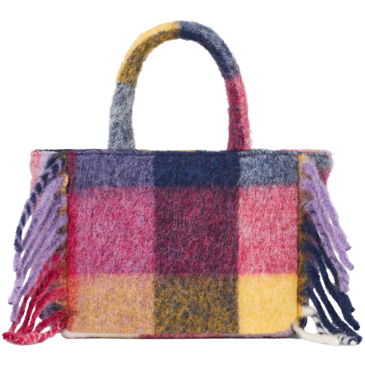 MC2 Saint Barth Colette Blanket Handbag With Check Print