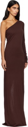 Rick Owens DRKSHDW Burgundy Concordians Ziggy Maxi Dress