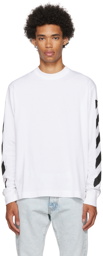 Off-White White Diag Arrow Skate Long Sleeve T-Shirt
