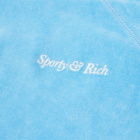 Sporty & Rich Italic Logo Raglan Crew Sweat in Capri/White